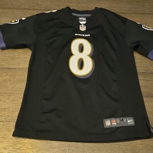 Nike Black and Purple Kids Jersey
